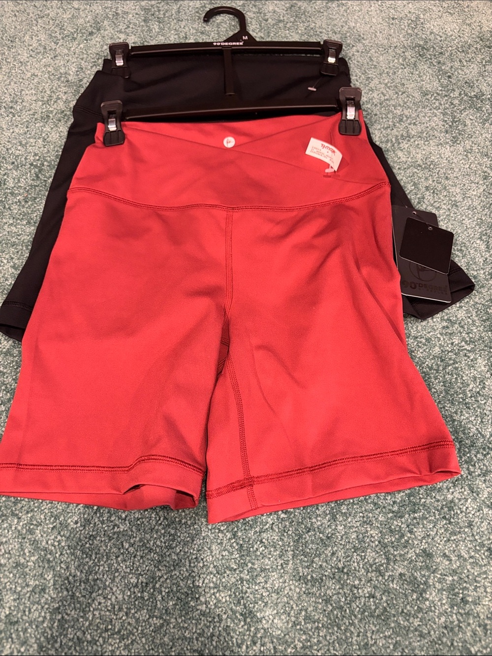 90 Degree by Reflex 2 Pack Biker Shorts Black Rust Women’s Medium 7”